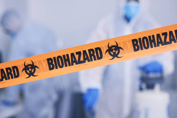 Professional Biohazard Cleanup technician working in Caldwell, TX